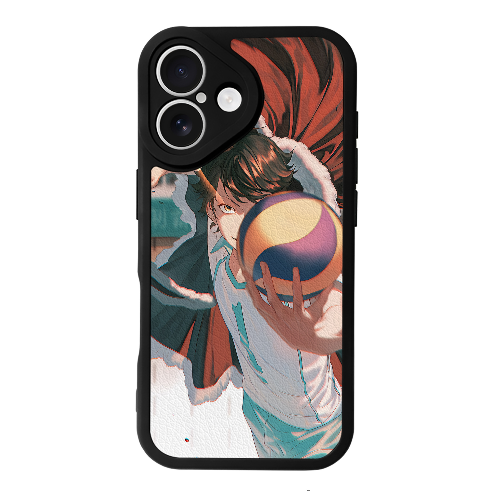 （画像用） ハイキュー!! Haikyu!! 【iPhone 16シリーズ対応】シリコンスマホケース（レザー調） 材質：シリコン